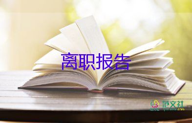 辭職報告書模板最新9篇